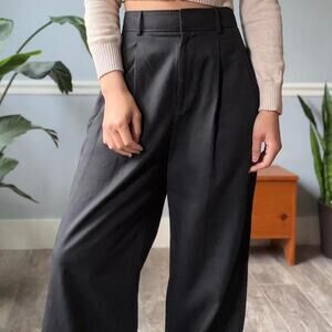 Everlane black wide leg pant (6S)